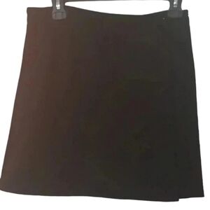 -- Currants Black wrap around mini skirt Women's Size Large